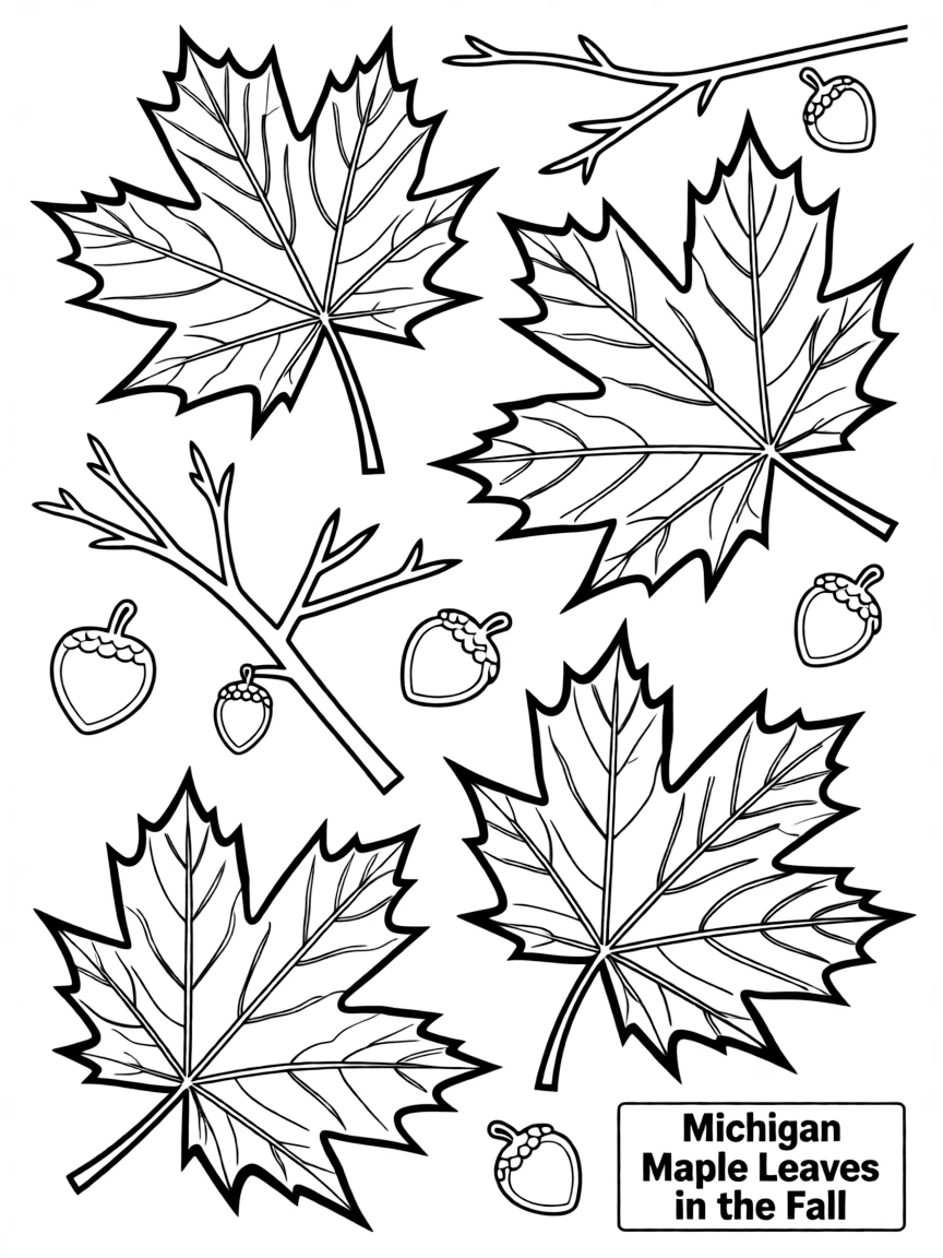 (Michigan) Michigan maple leaves in the fall