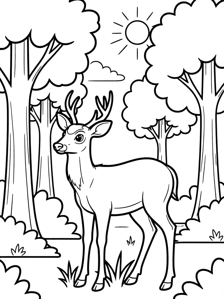 (Pennsylvania) A deer standing in the woods