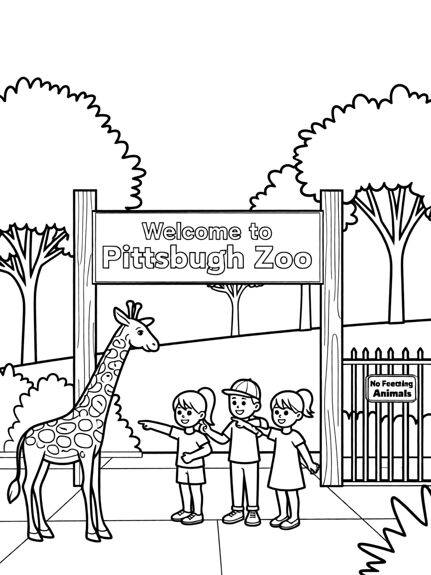 (Pennsylvania) Kids visiting the Pittsburgh Zoo
