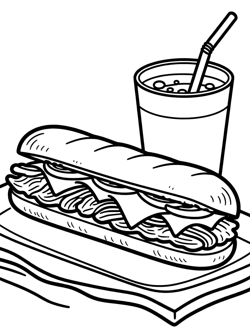 (Pennsylvania) A Philadelphia cheesesteak sandwich