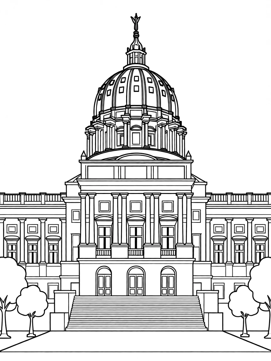 (Pennsylvania) The Pennsylvania Capitol building in Harrisburg