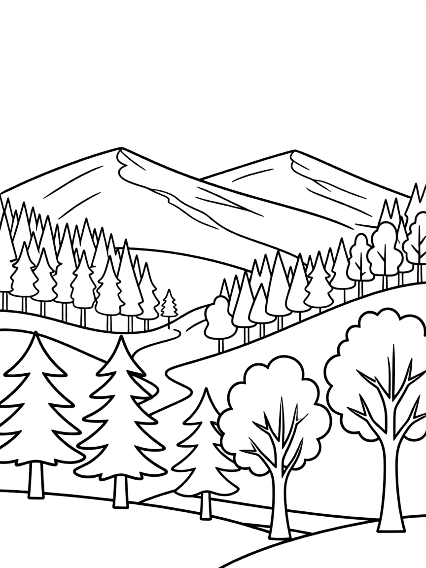 (Pennsylvania) The Allegheny Mountains with trees