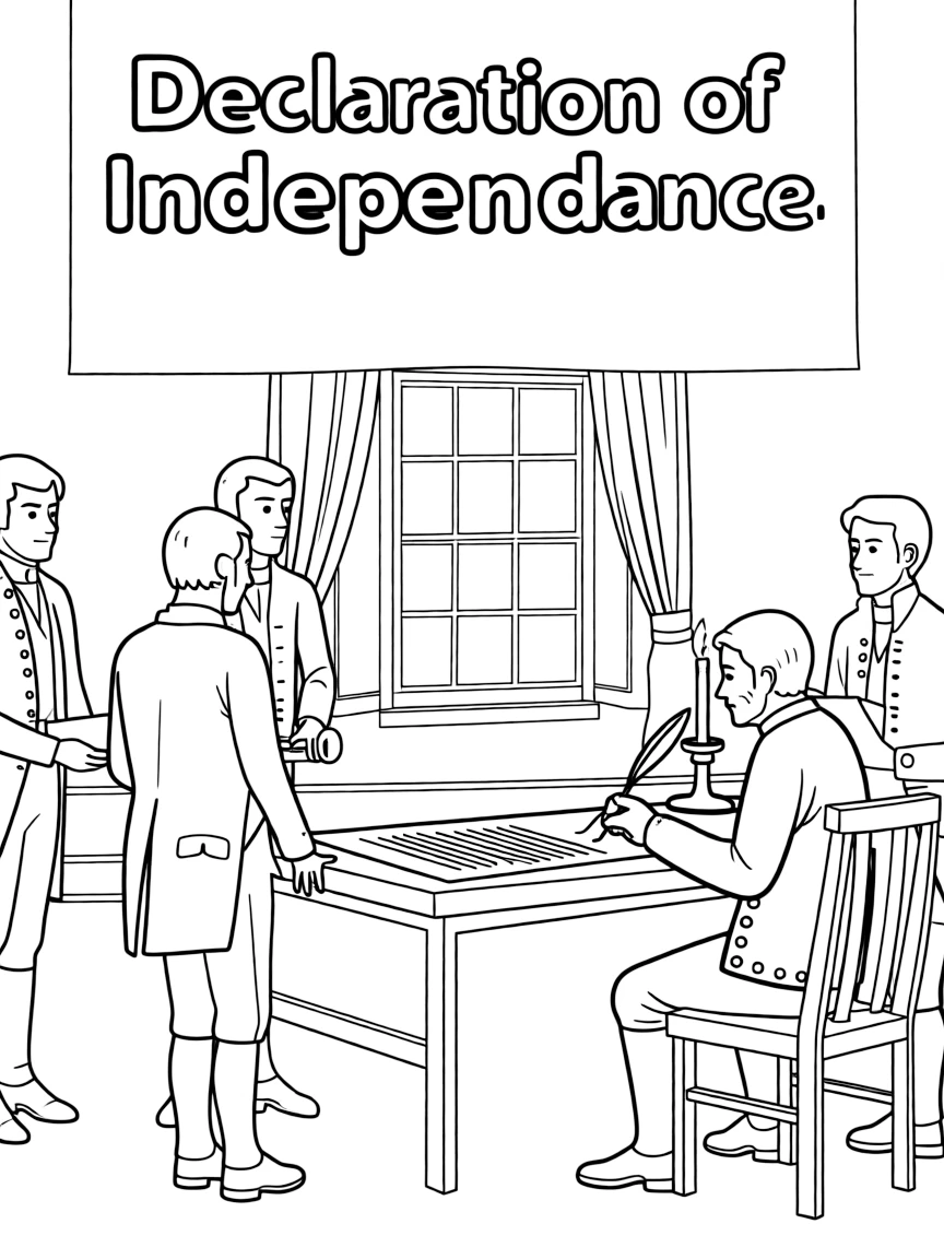 (Pennsylvania) The Declaration of Independence being signed