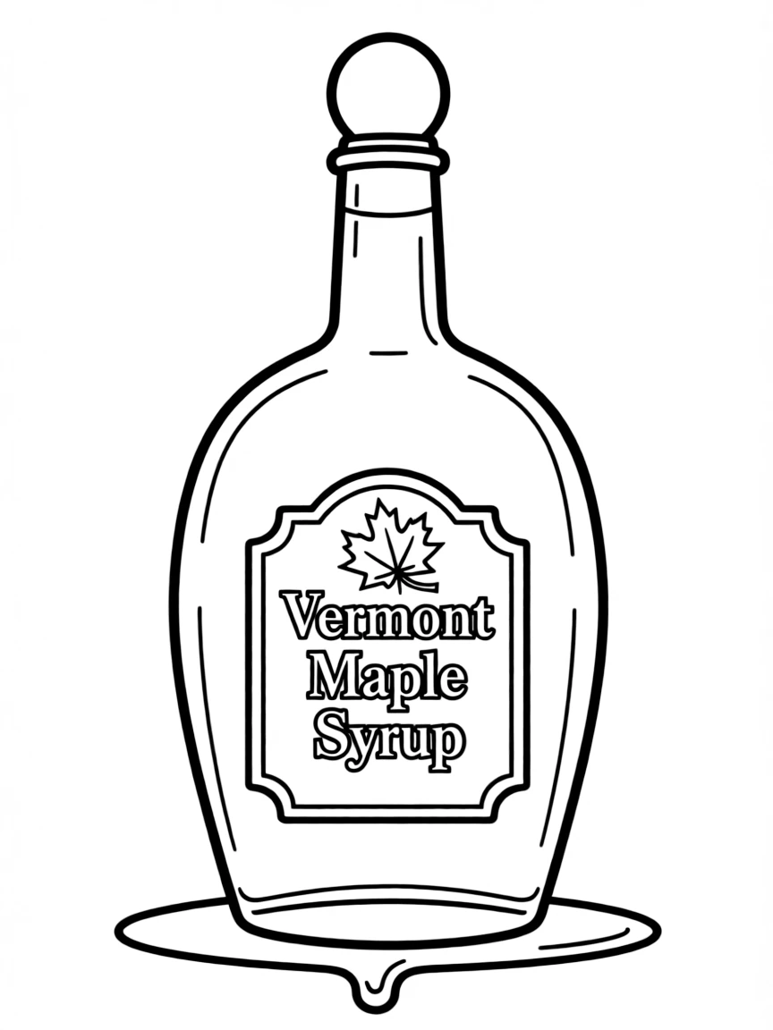 (Vermont) A bottle of Vermont maple syrup