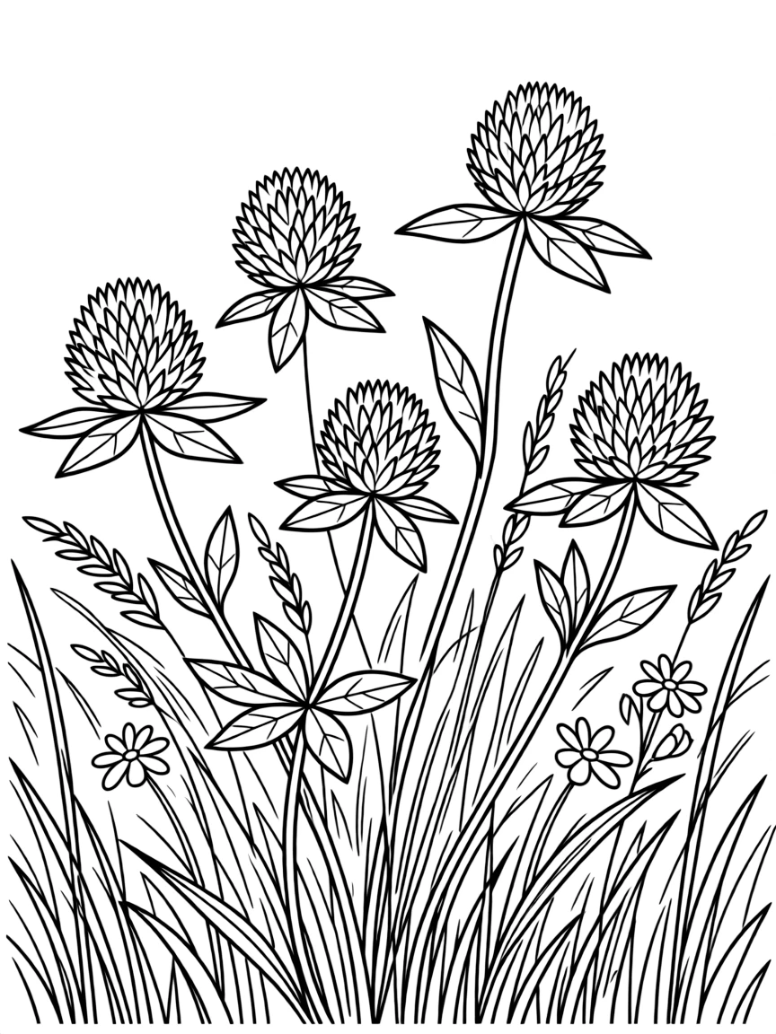 (Vermont) The Vermont state flower – Red Clover in a meadow