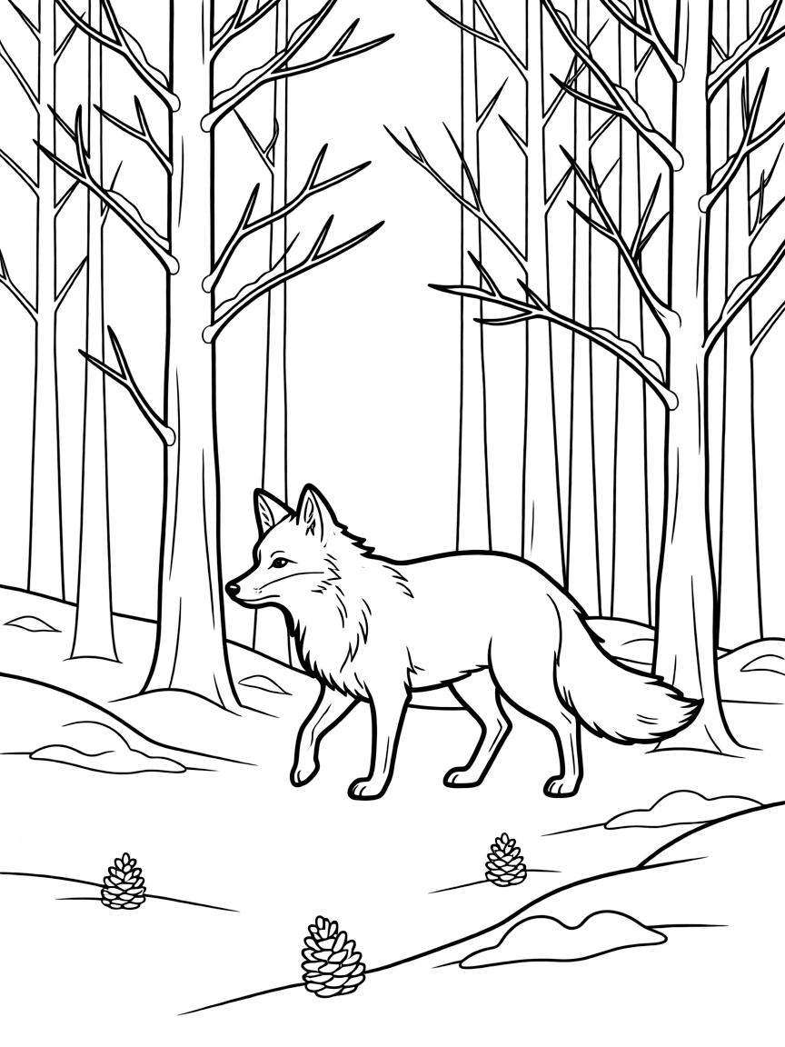 (Vermont) A fox walking through the snowy woods