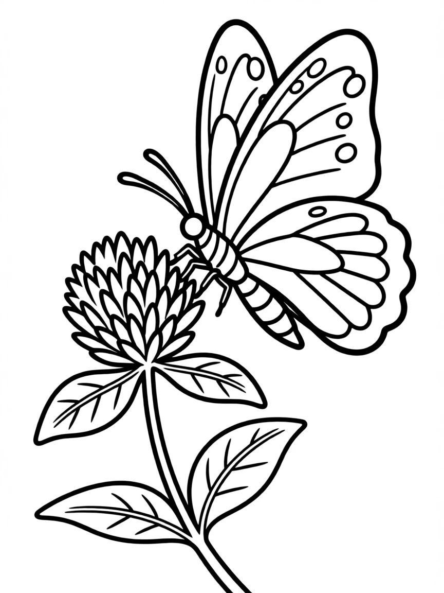 (Vermont) A butterfly on a red clover flower