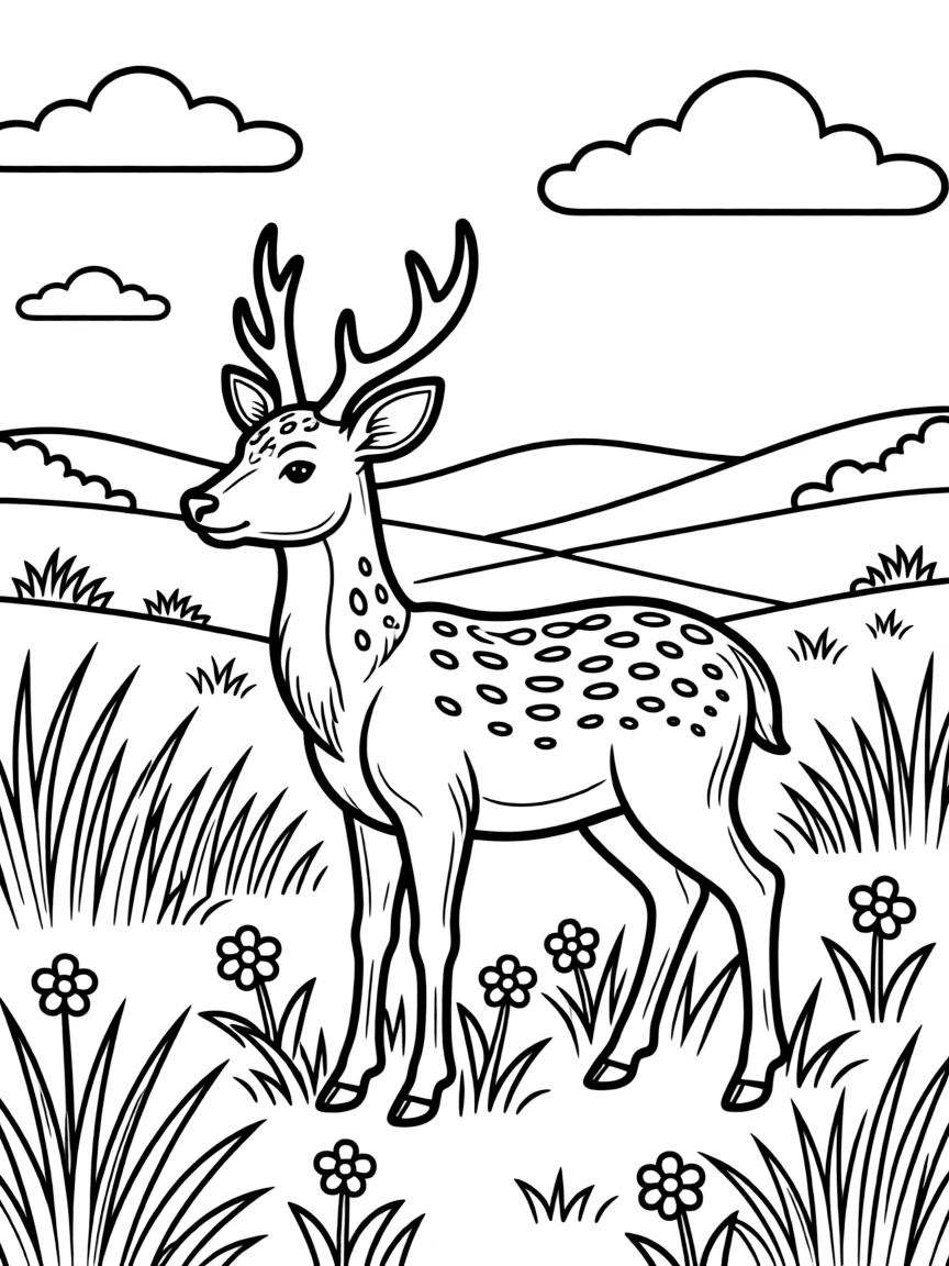 (Vermont) A deer standing in a field