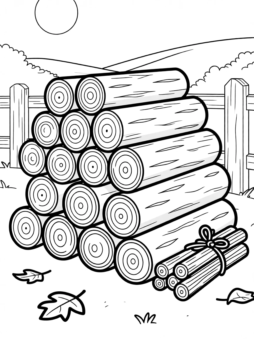 (Vermont) A woodpile stacked for winter