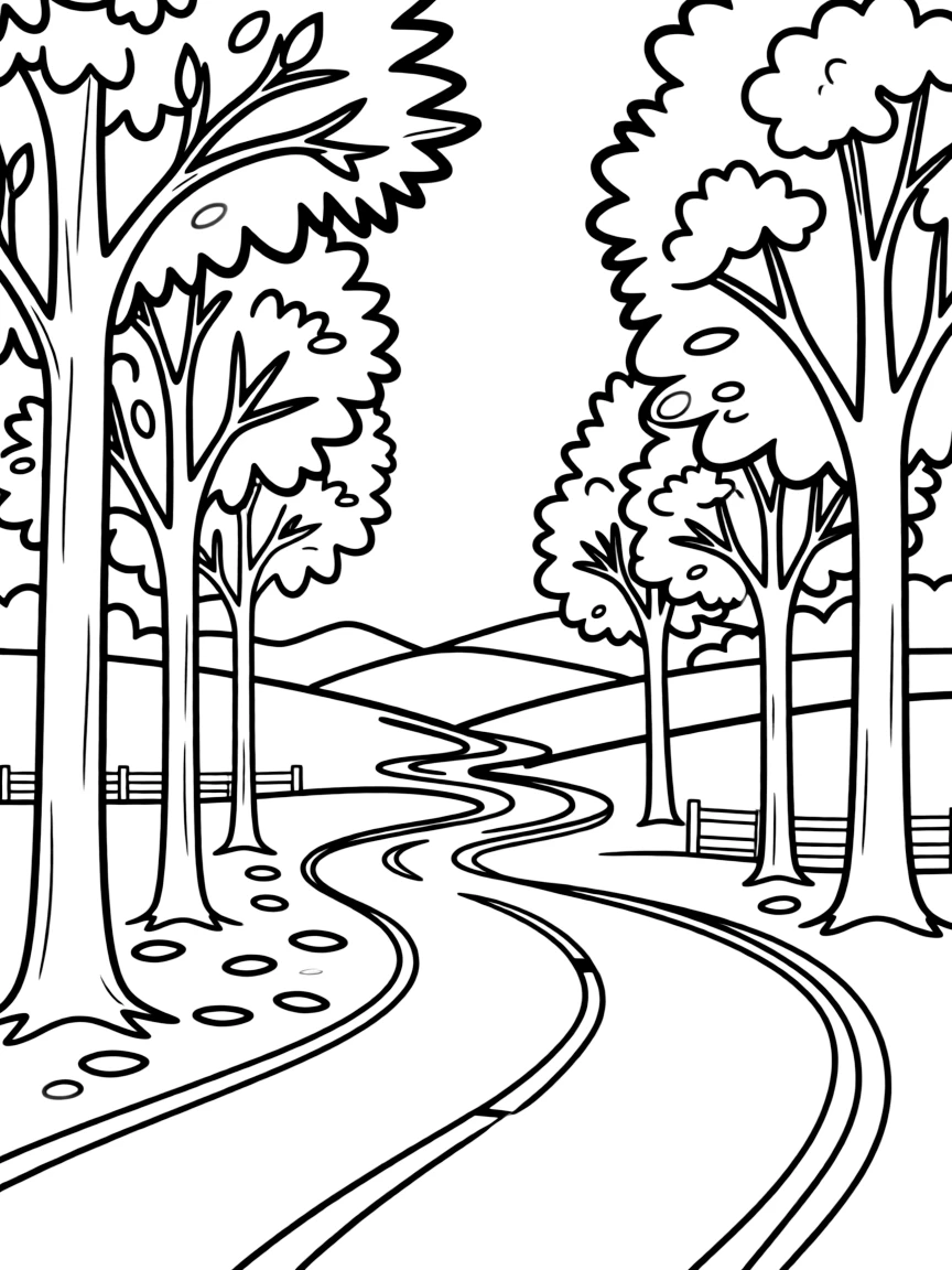 (Vermont) A scenic road winding through fall trees