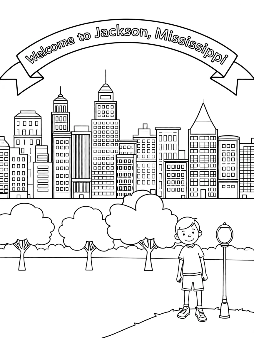 (Mississippi) Jackson – Mississippi’s capital city skyline