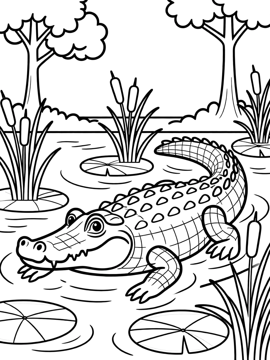 (Mississippi) Alligator in a swamp