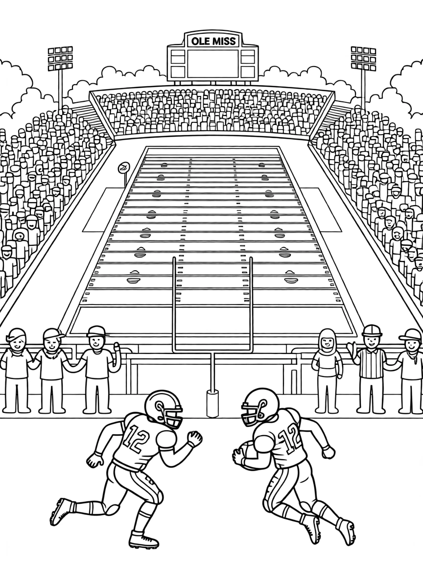 (Mississippi) A football game in the Ole Miss stadium