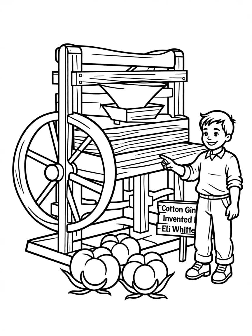 (Mississippi) A cotton gin machine from history