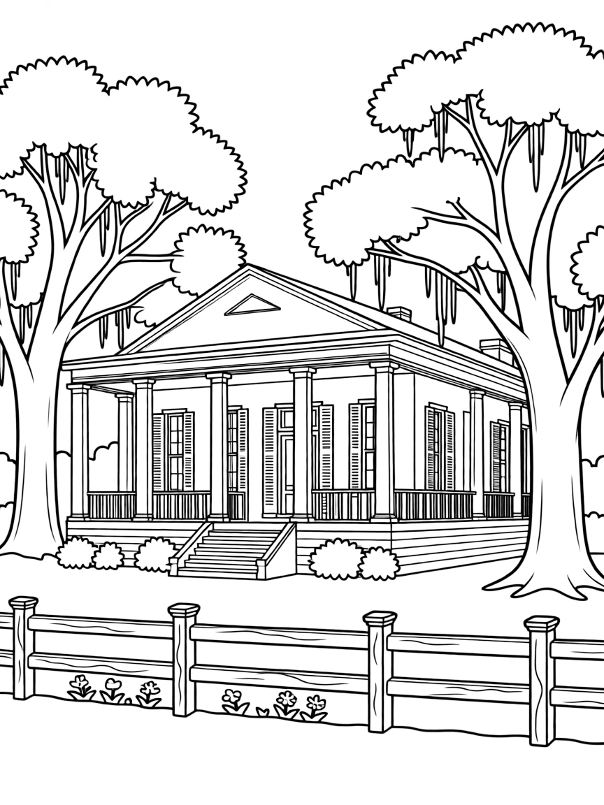 (Mississippi) A historical plantation house