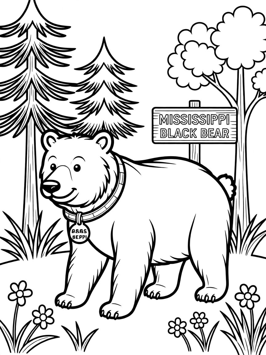 (Mississippi) Black bear – native wildlife of Mississippi