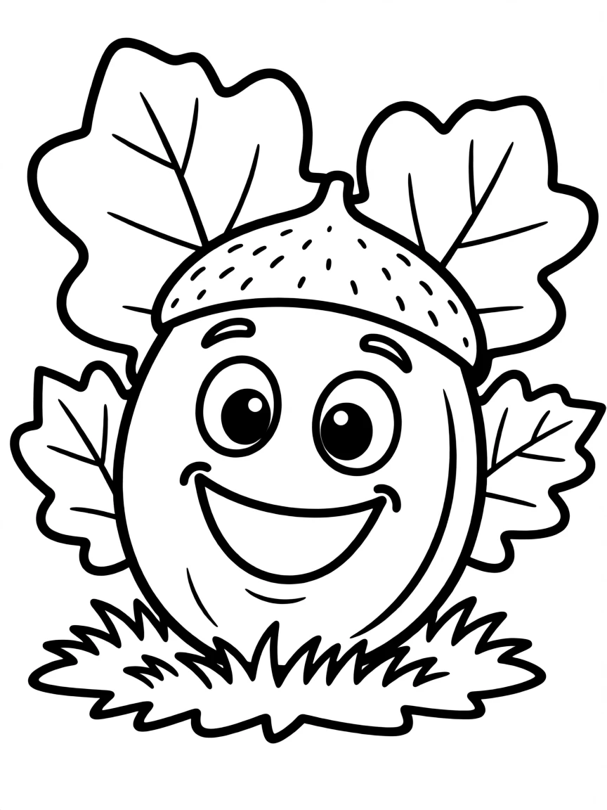 (Ohio) A cartoon buckeye nut with a smile