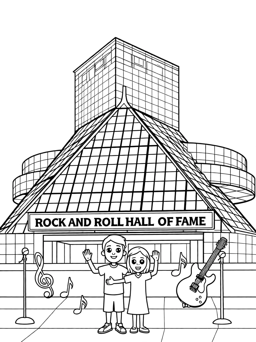 (Ohio) The Rock and Roll Hall of Fame in Cleveland