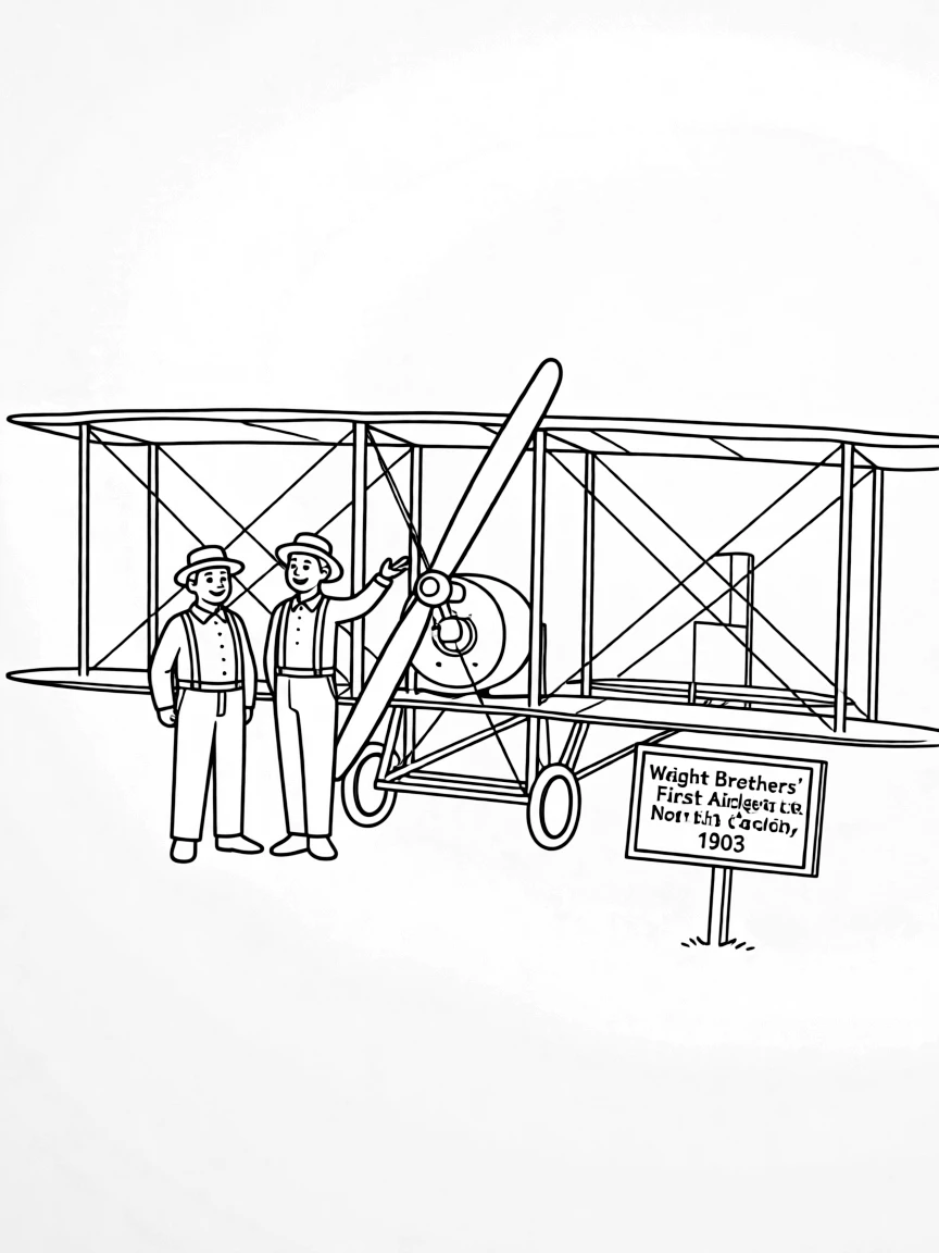 (Ohio) The Wright brothers’ first airplane