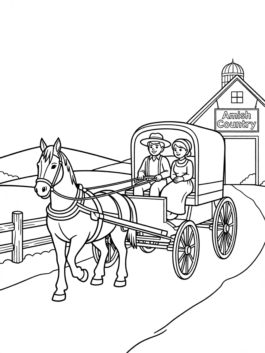 (Ohio) Amish horse and buggy in Ohio’s Amish Country