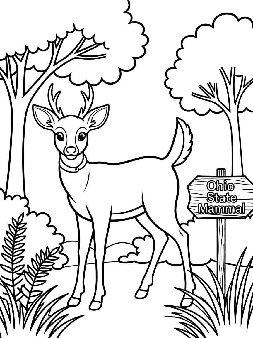 (Ohio) A white-tailed deer – Ohio’s state mammal