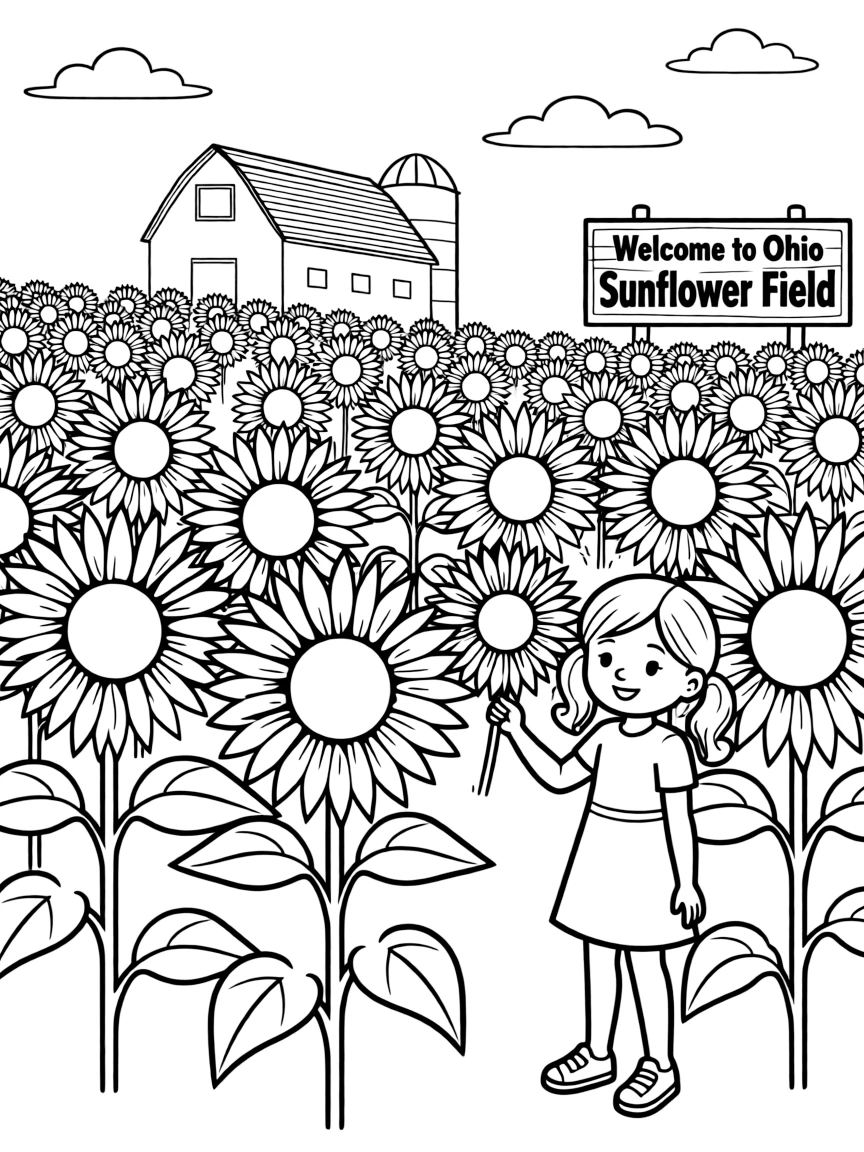 (Ohio) A sunflower field in Ohio