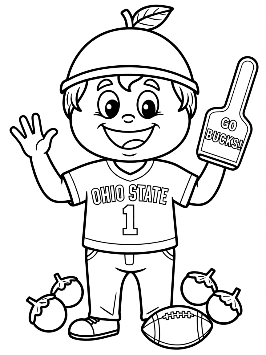 (Ohio) Ohio State University mascot – Brutus Buckeye