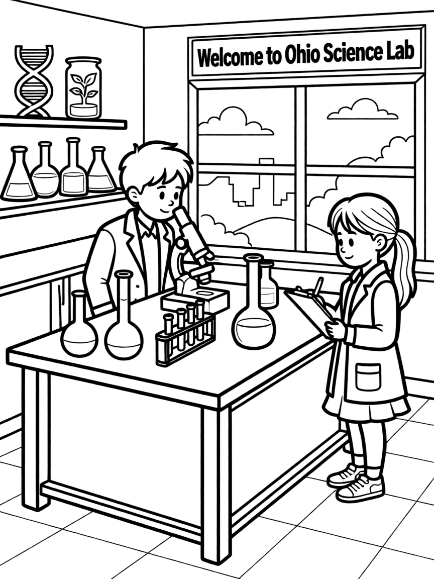 (Ohio) A science lab in a school in Ohio
