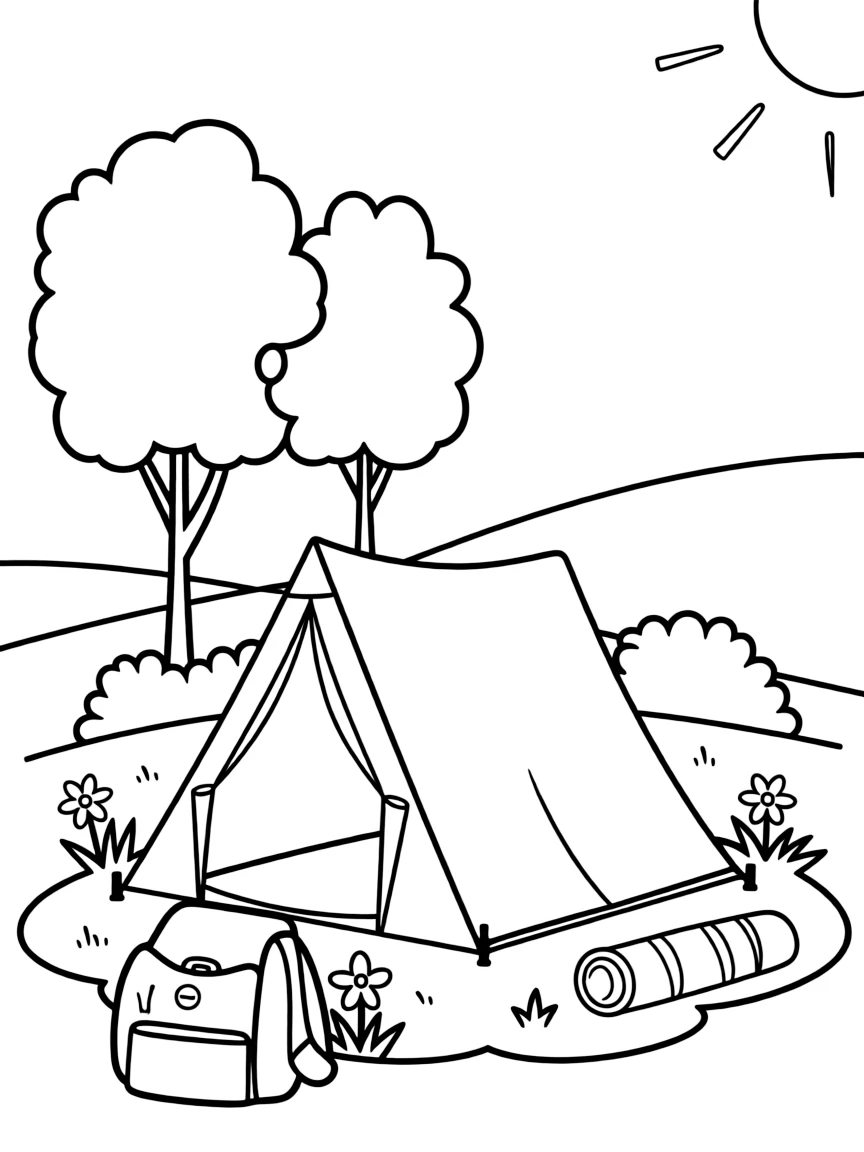(Ohio) A camping tent in an Ohio state park