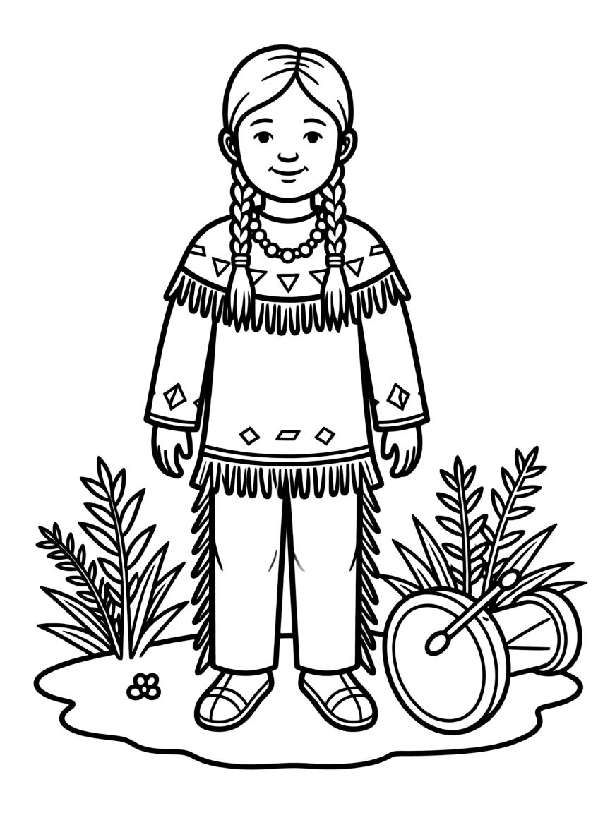 (Oklahoma) Native American in traditional dress