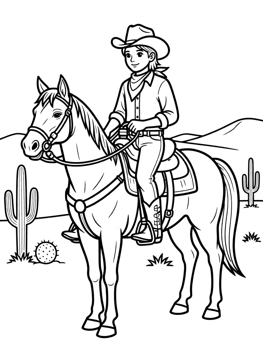 (Oklahoma) A cowboy on horseback