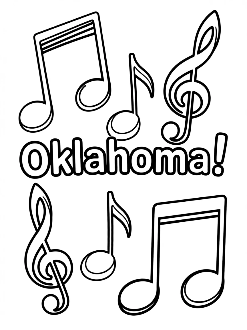 (Oklahoma) Musical notes for the musical "Oklahoma!"