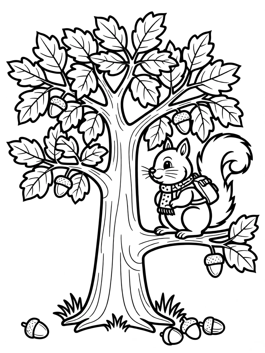 (Oklahoma) Squirrel in an oak tree