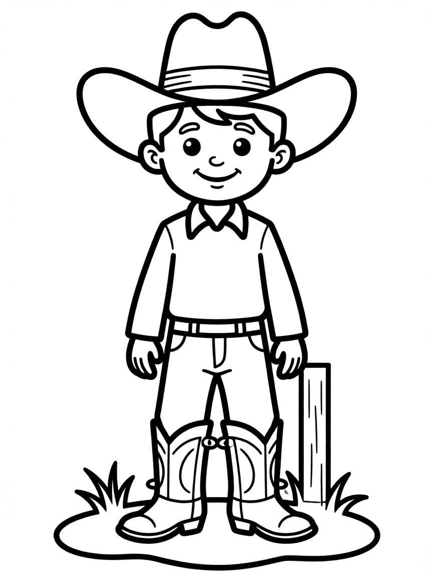 (Oklahoma) Cowboy boots and a ten-gallon hat