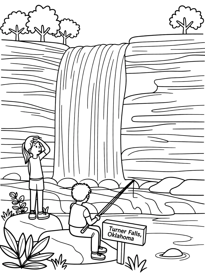 (Oklahoma) Waterfall at Turner Falls
