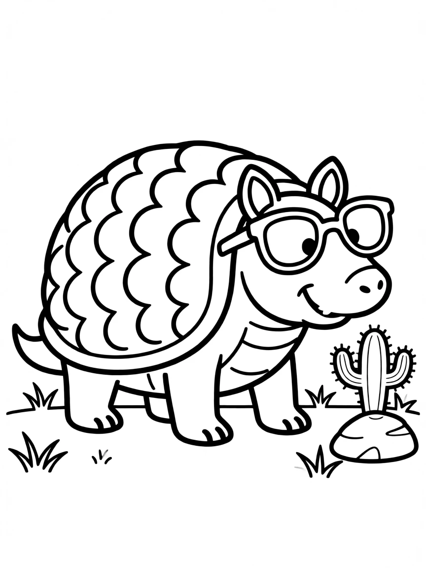 (Texas) A Texas armadillo with sunglasses