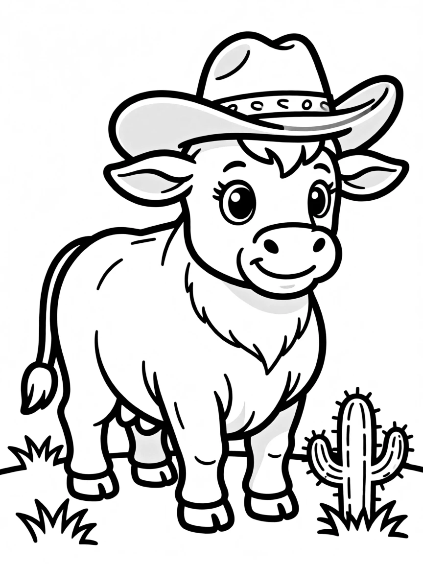 (Texas) A friendly steer wearing a hat