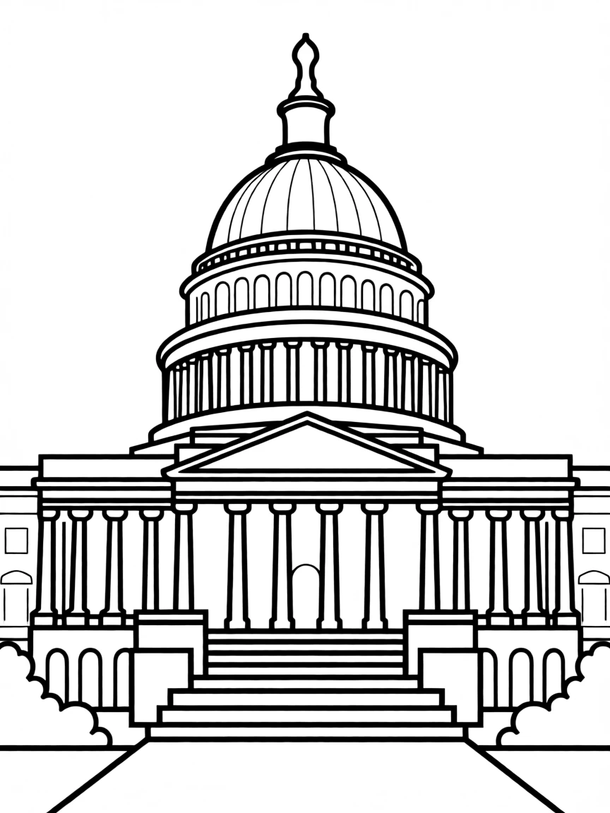 (United States) The U.S. Capitol building with its large dome