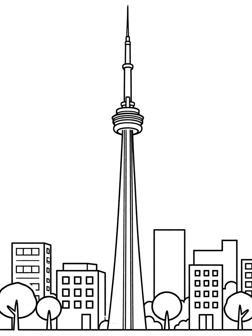 (Canada) The CN Tower rising high above the Toronto skyline
