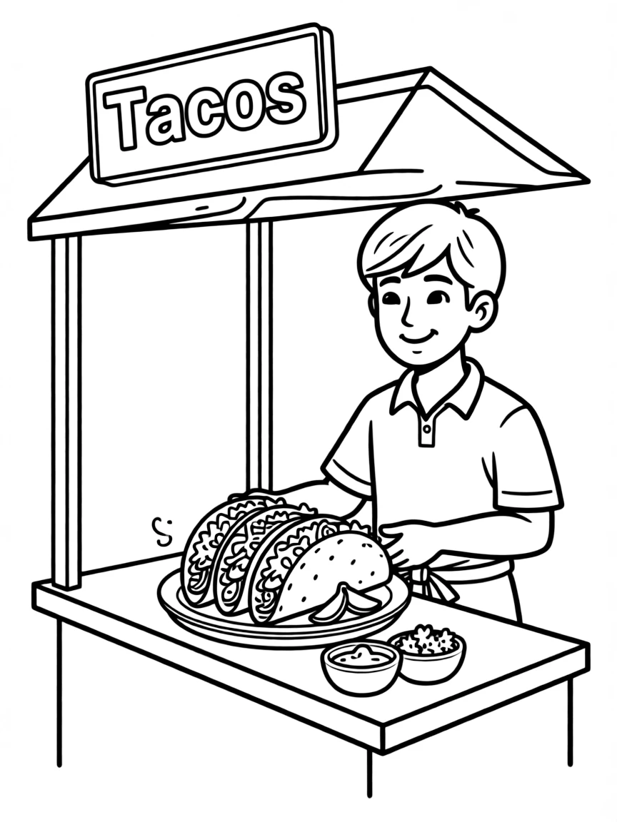 (Mexico) A plate of tacos with various toppings at a street food stand