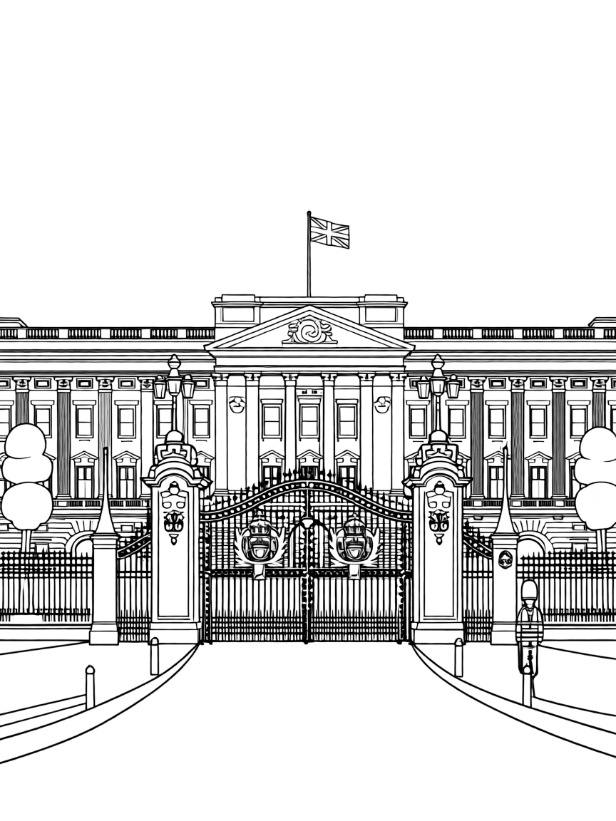 (United Kingdom) Buckingham Palace, the royal palace in London