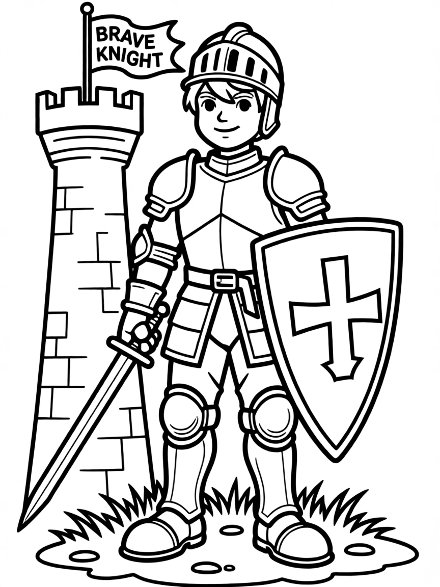 (United Kingdom) A medieval knight in shining armor (from British legends)