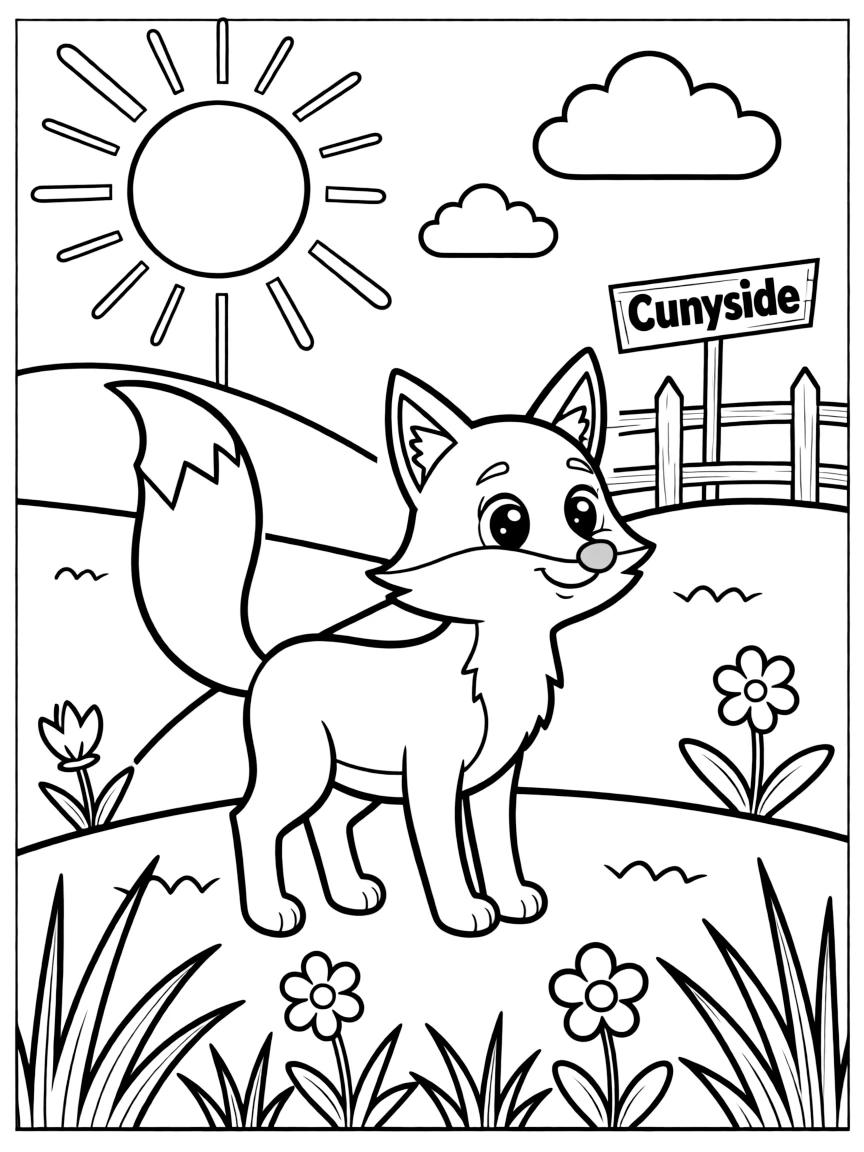 (United Kingdom) A red fox in the countryside