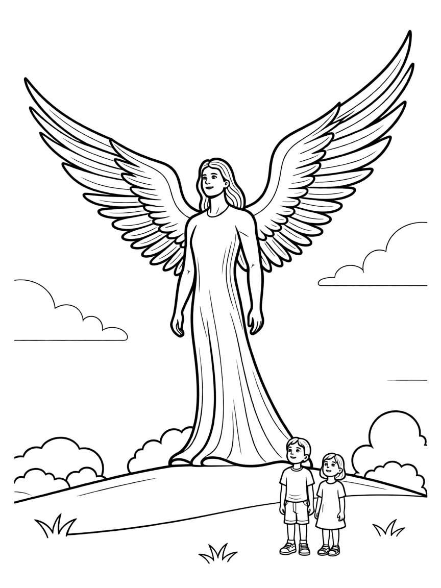 (United Kingdom) The Angel of the North statue in northern England