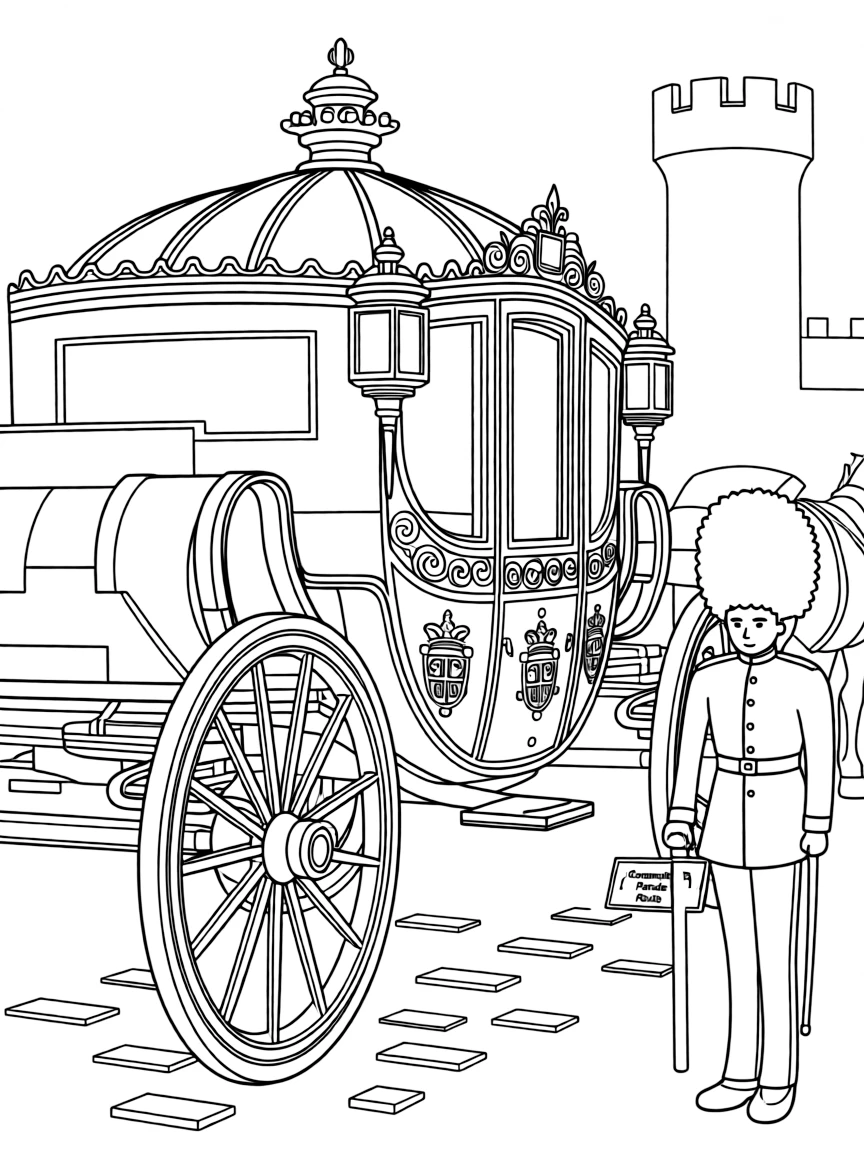 (United Kingdom) The golden royal carriage used in coronation parades