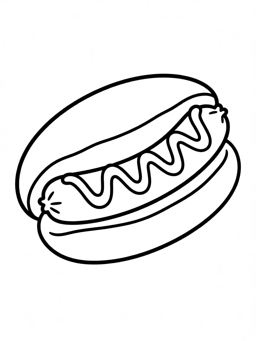 (Germany) A Bratwurst sausage in a bun with mustard