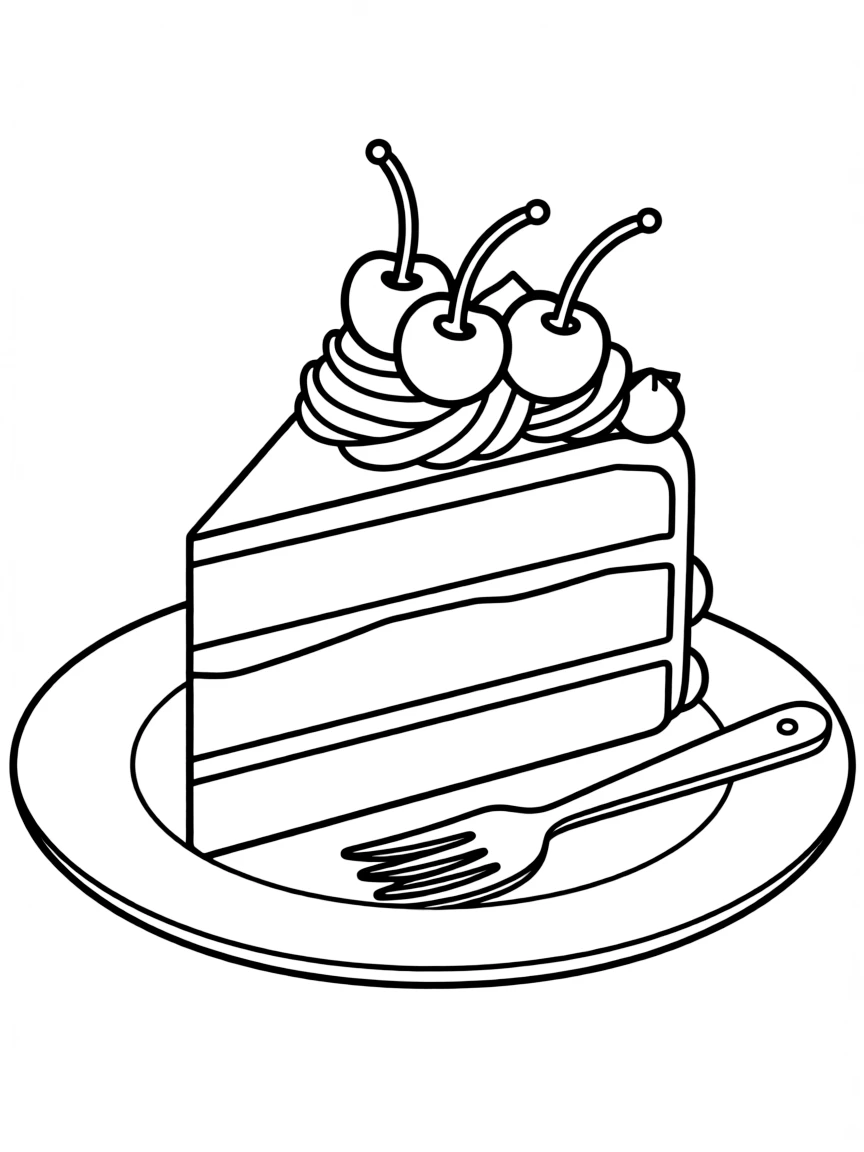 (Germany) A slice of Black Forest cake with cherries and cream