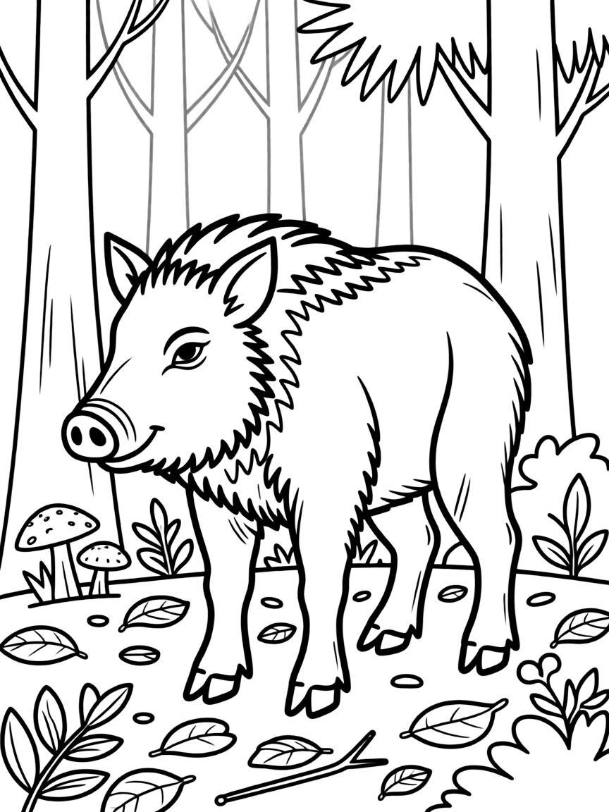 (Germany) A wild boar in the forest (common in Germany)
