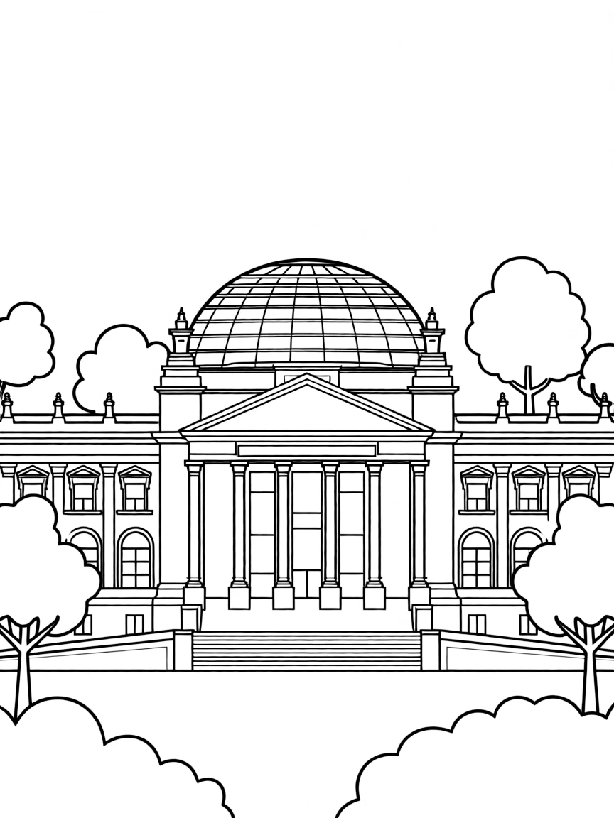(Germany) The Reichstag building (German parliament) with its glass dome