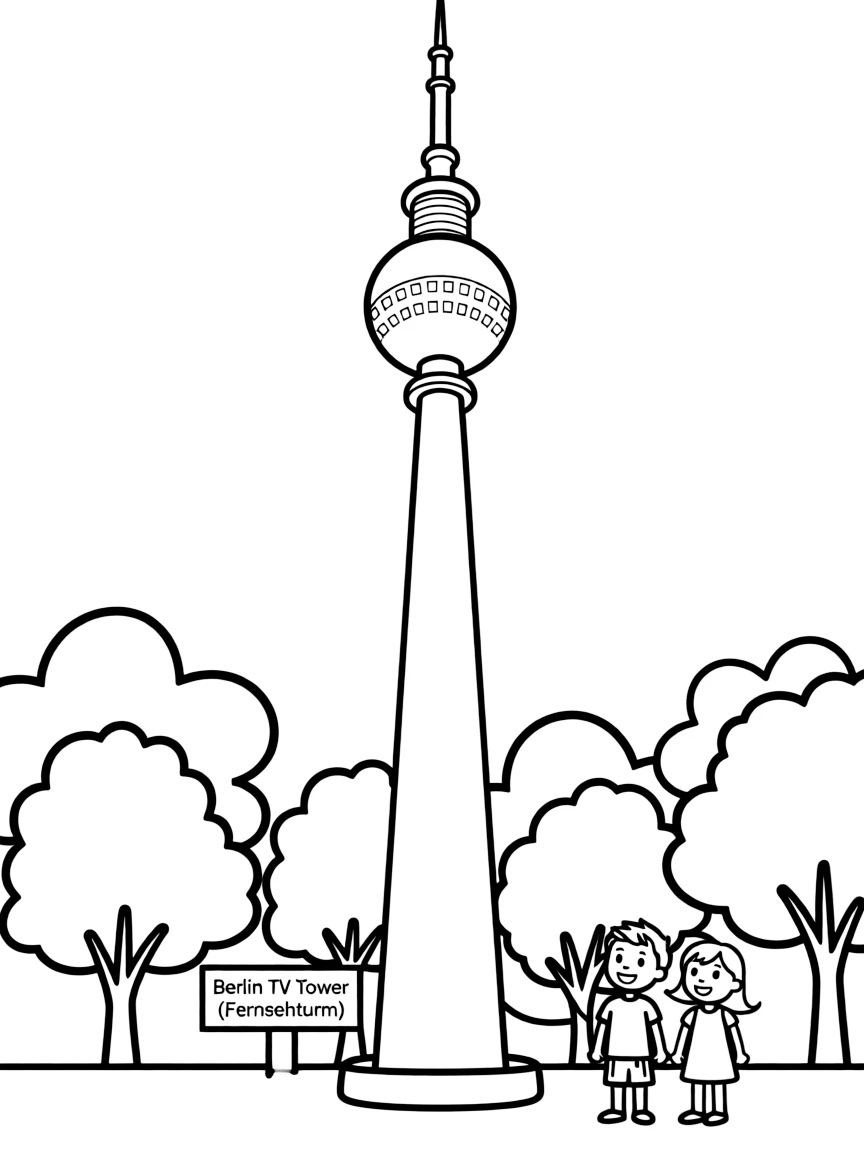 (Germany) The Berlin TV Tower (Fernsehturm) with observation deck sphere